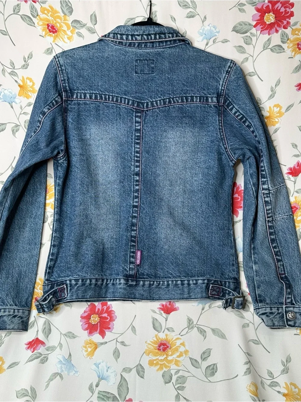 BUGLEBOYJEANCo. | Vintage | Kaluoer Blue/ Pink Denim Zip Jacket | Girls XL